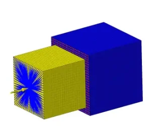 Contact Analysis between Two Metal Objects