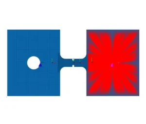 Tensile test of Notched DP1000 Steel Coupon